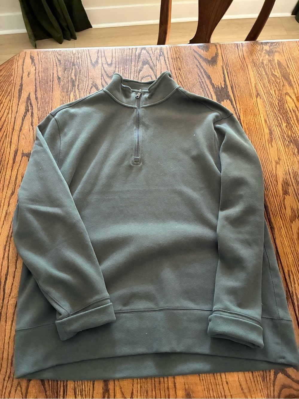 Banana Republic Men's Half-Zip Performance Pullover - Slate Green